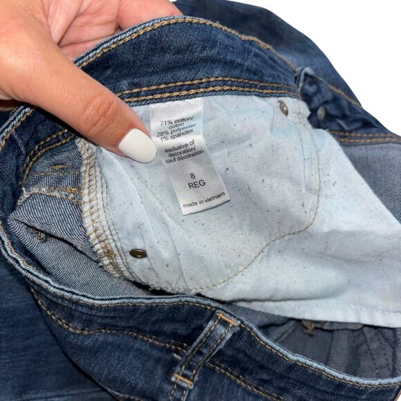 Maurice’s Dark Wash Blue Denim Jeans Women’s 8 Casual Midrise Stitching - Picture 9 of 11